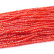 5 Long Strands Orange Zircon Gemstone Rondelles - Gemstone beads Rondelles - 3mm 14 inch RB012 - Tucson Beads