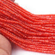 5 Long Strands Orange Zircon Gemstone Rondelles - Gemstone beads Rondelles - 3mm 14 inch RB012 - Tucson Beads