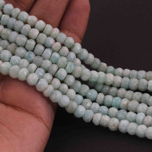 1 Strand Amazonite  Faceted Briolettes - Round Shape Briolette , Jewelry Making Supplies 5mm 12 Inches BR3982 - Tucson Beads