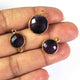 15   Pcs Amethyst  Faceted Round Shape 24k Gold Plated Connector&Pendant  - 21mmx14mm-14mmx10mm-PC579 - Tucson Beads