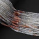 1 Strand Multi Moonstone  Faceted  Rondelles -Round Rondelles  Gemstone Beads - 4mm  13 Inches BR1131 - Tucson Beads