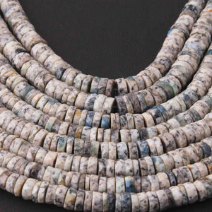 1 Strand K2 Jasper Faceted Heishi Wheel Briolettes - Gemstone Briolettes  - 6mm-7mm -19 Inches BR02029 - Tucson Beads