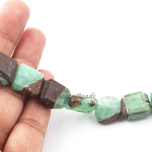 1 Strand Chrysoprase Faceted Briolettes -Assorted  Shape  Briolettes  14mmx13mm-18mmx17mm  -7.5 nches BR3035 - Tucson Beads