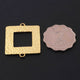 3 Pcs Beautiful Fancy Copper Charms 24k Gold Plated Connectors  -Square Shape Double Bail Connector  -35mmx29mm GPC516 - Tucson Beads