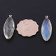 5  Pcs  Mix Stone  925 Silver Plated Faceted -Assorted  Shape Faceted Pendant -39mmx13mm-33mmx12mm - PC932 - Tucson Beads