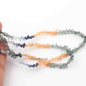 1 Long  Strand Mix Stone  Faceted Briolettes -Tear Drop Shape  Briolettes  1mm-3mm -16 nches BR3033 - Tucson Beads