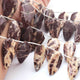 1  Strand Chocolate Jasper Faceted  Briolettes  - Fancy  Briolettes  -29mmx15mm 8.5 Inches BR01439 - Tucson Beads