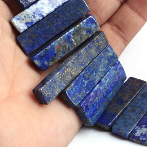 1 Strand Lapis  Faceted Briolettes -Rectangle Shape Briolettes  17mmx7mm- 43mmx7mm 6Inches BR02060 - Tucson Beads