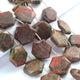 1 Strand Unakite Faceted Briolettes -  Fancy Shape Briolettes -17mmx21mm-16mmx16mm -9 Inches BR01416 - Tucson Beads