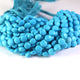 1 Strand Turquoise Stablized Faceted Coin  Briolettes - Turquoise coin Briolette  9mmx8mm-10mmx9mm 8 Inches BR105 - Tucson Beads