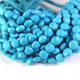 1 Strand Turquoise Stablized Faceted Coin  Briolettes - Turquoise coin Briolette  9mmx8mm-10mmx9mm 8 Inches BR105 - Tucson Beads