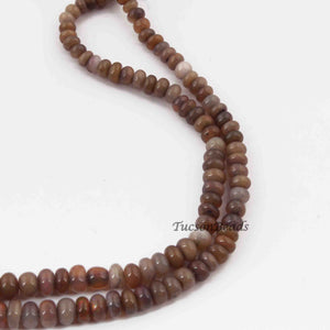 1 Full Strand Natural Ethiopian Welo Opal Smooth Rondelles Beads - Opal Rondelle 3mm-8mm 17 Inch  BR3187 - Tucson Beads