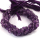 1 Strand Amthyst Faceted Briolettes -Oval Shape  Briolettes - 10 Inches 7mmx6mm-12mmx9mm BR02056 - Tucson Beads