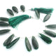 1 Strand Green Fluorite Faceted Briolettes - Pear Shape Briolettes- 27mmx11mm-37mmx11mm 8.5 Inches BR01447 - Tucson Beads