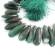 1 Strand Green Fluorite Faceted Briolettes - Pear Shape Briolettes- 27mmx11mm-37mmx11mm 8.5 Inches BR01447 - Tucson Beads