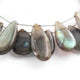 1 Strand Labradorite Smooth Pear Briolettes - Labradorite Pear Shape Beads 28mmX12mm-19mmx13mm 8.5 Inches BR01455 - Tucson Beads