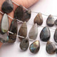 1 Strand Labradorite Smooth Pear Briolettes - Labradorite Pear Shape Beads 28mmX12mm-19mmx13mm 8.5 Inches BR01455 - Tucson Beads