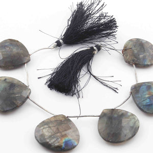 1  Strand Labradorite Faceted Briolettes -Heart Shape  Briolettes  28mmx29mm31mmx32mm -8 Inches BR3671 - Tucson Beads