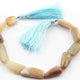 1 Strand Milky Aquamarine Smooth Briolettes - Center Drill Tumble Beads 20mmx8mm-12mmx8mm 8 .5 Inches br048 - Tucson Beads