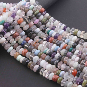 1  Long Strand Multi Stone Smooth Briolettes - Round Shape  Briolettes - 9mmx10mm- 12 Inches BR3041 - Tucson Beads