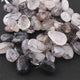 1 Strand Black Rutile Smooth  Briolettes -Pear Briolettes  13mmx12mm-24mmx15mm 9.5 Inches BR3798 - Tucson Beads