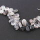 1 Strand Black Rutile Smooth  Briolettes -Pear Briolettes  13mmx12mm-24mmx15mm 9.5 Inches BR3798 - Tucson Beads