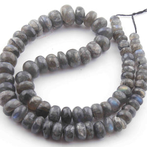 1  Strand Labradorite Smooth Rondelles- Rondelles Beads 6mmx13mm -18 Inches BR2376 - Tucson Beads