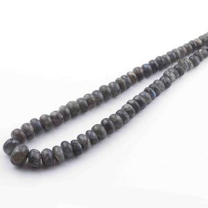 1  Strand Labradorite Smooth Rondelles- Rondelles Beads 6mmx13mm -18 Inches BR2376 - Tucson Beads