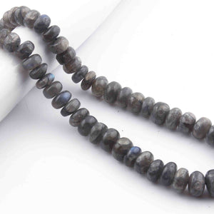 1  Strand Labradorite Smooth Rondelles- Rondelles Beads 6mmx13mm -18 Inches BR2376 - Tucson Beads