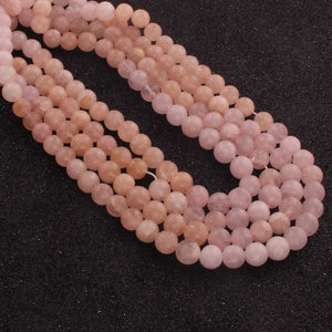 1 Strand Morganite Smooth Round Balls - Plain Round beads- 8mm 16 Inches BR02543 - Tucson Beads