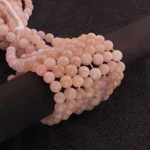 1 Strand Morganite Smooth Round Balls - Plain Round beads- 8mm 16 Inches BR02543 - Tucson Beads