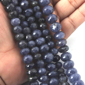 1 Long  Strand  Iolite Faceted Rondelles  - Round Shape Rondelles - 6mm-13mm-12 Inches BR02098 - Tucson Beads