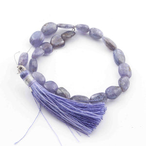 1 Long Strand Tenzanite  Smooth Briolettes -Oval Shape Briolettes - 10mmx7mm - 7.5 Inches BR1113 - Tucson Beads