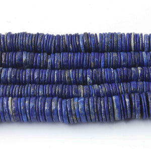 1 Long Strand Lapis Lazuli Faceted Heishi Briolettes - Wheel Beads - 12mm-9mm - 8 Inches BR02064 - Tucson Beads