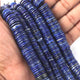 1 Long Strand Lapis Lazuli Faceted Heishi Briolettes - Wheel Beads - 12mm-9mm - 8 Inches BR02064 - Tucson Beads