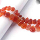 1 Strand  Carnelian Smooth Briolettes -Pear Briolettes 13mmx9mm-24mmx13mm 8 Inches BR02078 - Tucson Beads