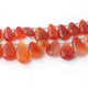 1 Strand  Carnelian Smooth Briolettes -Pear Briolettes 13mmx9mm-24mmx13mm 8 Inches BR02078 - Tucson Beads