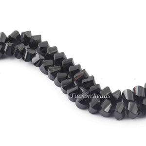 1  Strand Black Spinel Twisted  Shape Briolettes - Faceted Briolettes 8mm 8 Inch BR2475 - Tucson Beads