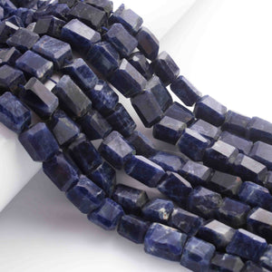 1 Long Strand Sodalite Faceted Tumbled Shape, Nuggets Beads , Step Cut , Briolettes - 12mmx8mm-13mmx10mm- 10 inches BR01425 - Tucson Beads