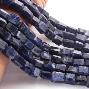 1 Long Strand Sodalite Faceted Tumbled Shape, Nuggets Beads , Step Cut , Briolettes - 12mmx8mm-13mmx10mm- 10 inches BR01425 - Tucson Beads