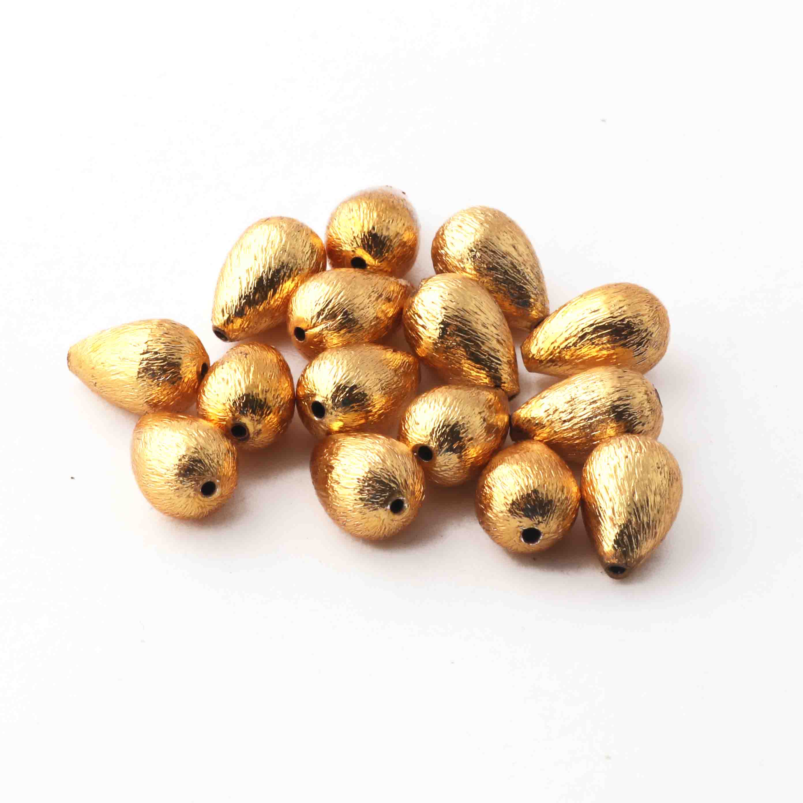 2 Strands 24k Gold Plated Designer Copper Casting Fancy Beads