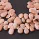 1  Strand Peach Moonstone Smooth Briolettes  - Pear Shape  Briolettes  -12mmx7mm-22mmx16mm 9 Inches BR02082 - Tucson Beads