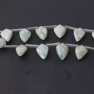 1  Long Strand Shaded Amazonite Faceted Briolettes - Fancy Shape Briolettes -17mmx11mm-20mmx12mm - 8 Inches BR02070 - Tucson Beads