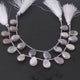 1 Long Strand Grey Moonstone Briolettes -Grey Moonstone Smooth Pear Shape Beads 15mmx11mm- 17mmx11mm  7 Inch BR02077 - Tucson Beads