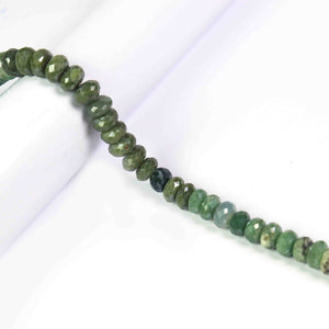 1 Strand Green Agate  Faceted Rondelles Green Agate  Rondelle Beads 11mm-8mm-8 Inches BR3604 - Tucson Beads