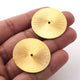 5 Pcs Designer 24k Gold Plated Round Charm ,Copper Design Pendant ,Jewelry Making 30mm GPC492 - Tucson Beads