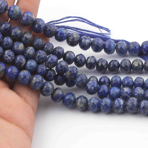 1 Strand Lapis Faceted Round Ball Beads - 8mm-11mm 13 Inches BR3291 - Tucson Beads