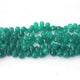 1 Strand Green Onyx Faceted Briolettes - Tear Drop Shape - 11mmx8mm-8mmx6mm - 8.5 Inches BR02063 - Tucson Beads