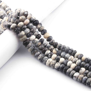 1  Strand Dendrite Opal Faceted Rondelles- Round Rondelles Beads 9mm-10mm -13.5 Inches BR2344 - Tucson Beads