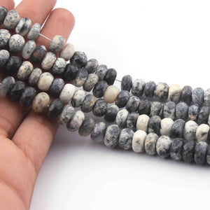 1  Strand Dendrite Opal Faceted Rondelles- Round Rondelles Beads 9mm-10mm -13.5 Inches BR2344 - Tucson Beads